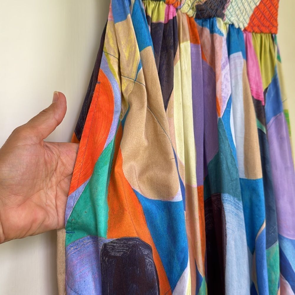 Multicolor Abstract Pattern Dress - Picture 6 of 10